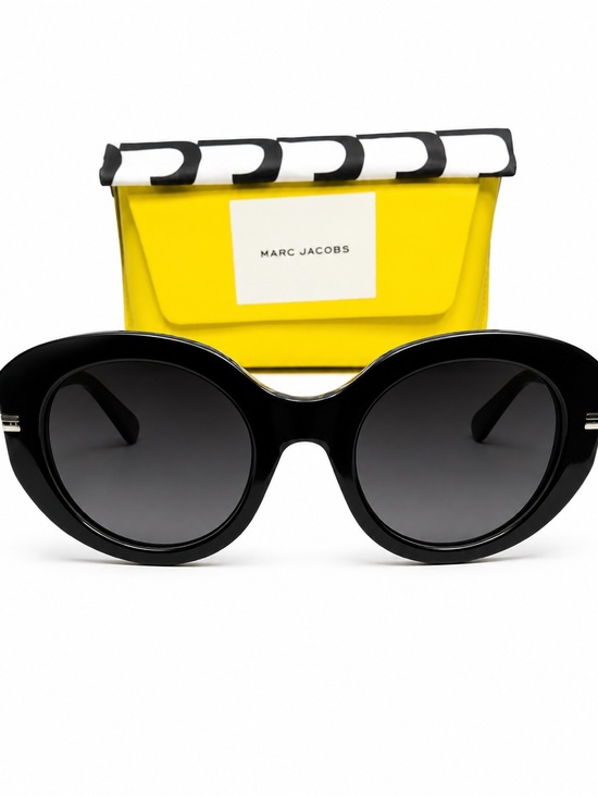 Marc Jacobs Accessories - Marc Jacobs Black Round Women's Sunglasses with Yellow Case